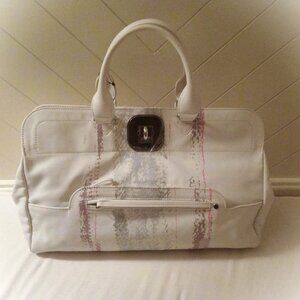 NWOT Longchamp Leather Gatsby Bag - White/Multi-Color